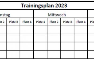 Trainingsplan 2023